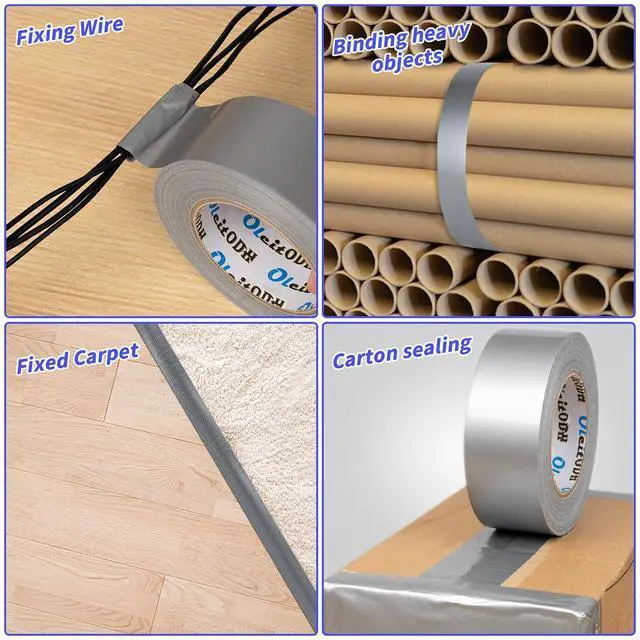 Alt view image 6 of 7 - 22 Pack Silver Duct Tape Bulk, 2 inch X 660 Yards, Heavy Duty Waterproof, Strong No Residue All-Weather Duct Tape, Tear by Hand, Multi-Use for Indoor & Outdoor Repairs, Industrial, Professional Use