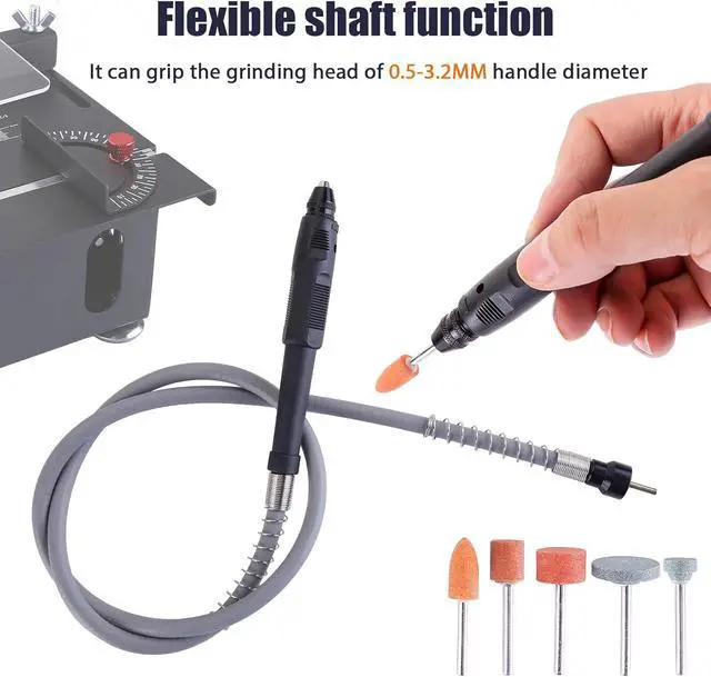 Alt view image 4 of 7 - Mini Table Saw,100W Mini Desktop Electric Saw Cutter Speed & Angle Adjustable 16MM Cutting Depth, Seven Speed Adjustable Power Supply,table sawelectrical, mini table saw for crafts