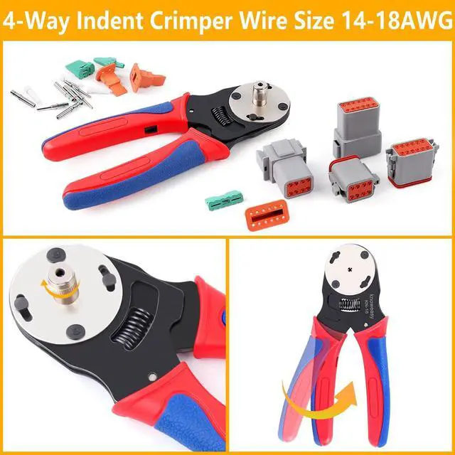 Alt view image 3 of 7 - 338pcs DT Deutsch Connector Kit - 2/3/4/6/8/12 Pin Connectors, Deutsch Crimping Tool, Removal Tool, Waterproof Automotive Electrical Connector