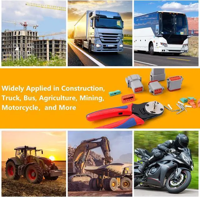 Alt view image 5 of 7 - 338pcs DT Deutsch Connector Kit - 2/3/4/6/8/12 Pin Connectors, Deutsch Crimping Tool, Removal Tool, Waterproof Automotive Electrical Connector