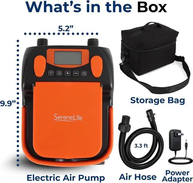 Alt view image 7 of 7 - Inflatable Paddle Board Pump Compressor - 16PSI High Pressure SUP Inflator - 12V DC Car Connector - Electric Air Pump for Paddle Boards, Boats, Rafts, Pool Toys - Deflation Function