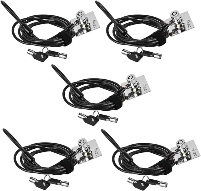 Main image of Laptop Cable Lock with Anchor Plate Anti-Theft Hardware Security Combination Lock for Laptops & Computers (5 Pack)