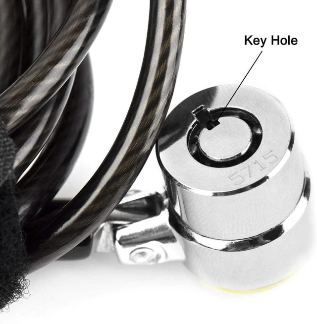 Alt view image 6 of 7 - Laptop Cable Lock with Anchor Plate Anti-Theft Hardware Security Combination Lock for Laptops & Computers (5 Pack)
