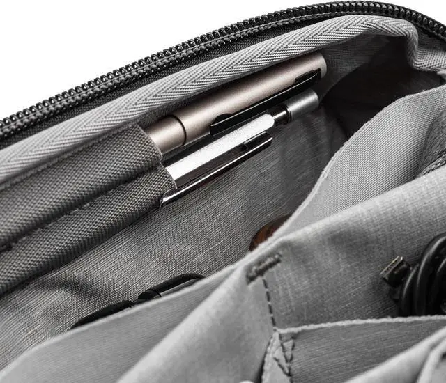 Alt view image 3 of 7 - Tech Pouch, Charcoal, Electronics Organizer for Travel or Everyday Carry, Origami-Style Storage, Cable Pass-Through, Weatherproof Recycled Nylon, Gear Carry Bag for Men and Women