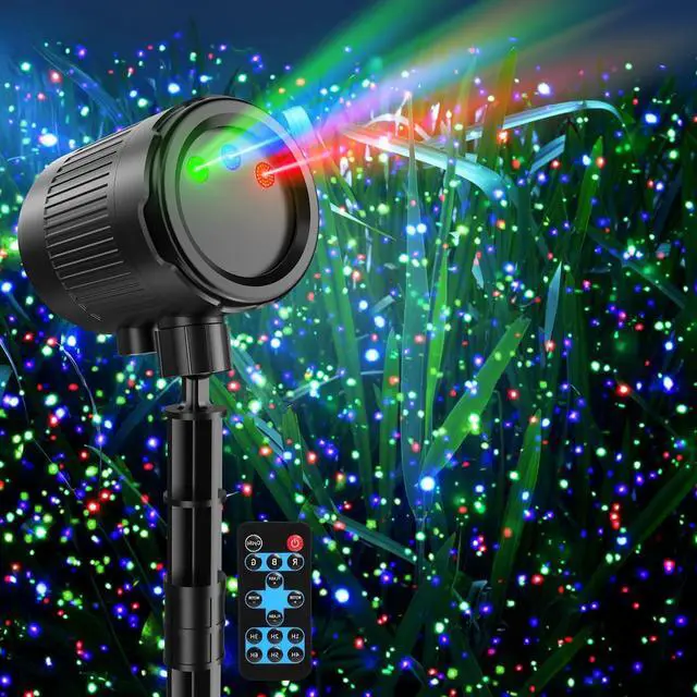Main image of Christmas Projector Lights Outdoor, Holiday Lights Projector with Moving RGB 3 Color Starry Light Show with RF Remote, Waterproof Holiday Decor for Garden Patio, Party, Christmas, Halloween, New Year