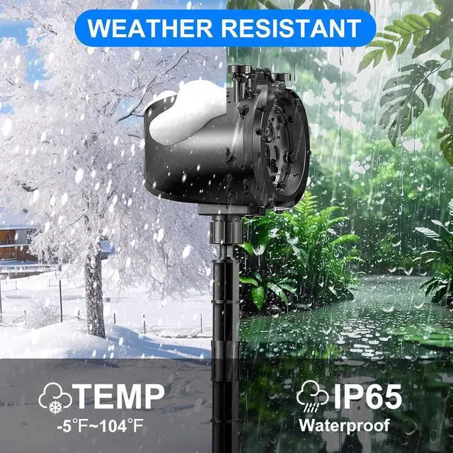 Alt view image 4 of 7 - Christmas Laser Projector Light Outdoor, RGB 3 Colors Laser Lights with 24 Patterns, IP65 Waterproof Star Projector Firefly Moving Lights Show Decor for Garden Yard Christmas Halloween Holiday Party