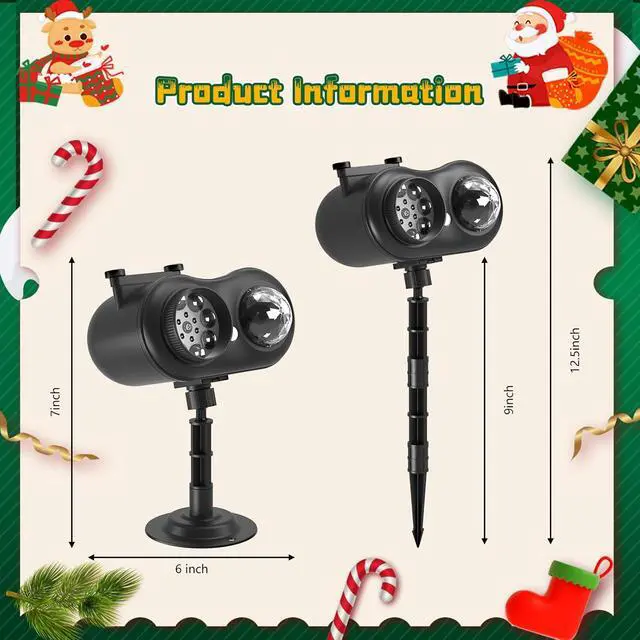 Alt view image 7 of 7 - Easter Decor Projector Lights Outdoor - 3 in 1 HD Effects (Firefly & Ocean Wave + 10 Slides & 10 Colors) Waterproof with Timer Holiday Landscape Light for Indoor Outdoor House Decor