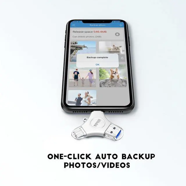 Alt view image 2 of 7 - MFi Certified 1TB Photo Stick for iPhone 17/16/15/14 USB Flash Drive,USB-C Mutil Ports External Storage for iOS and Android Phone,iPhone Memory Stick auto Backup Videos/Photos/Files
