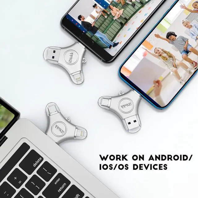 Alt view image 6 of 7 - MFi Certified 1TB Photo Stick for iPhone 17/16/15/14 USB Flash Drive,USB-C Mutil Ports External Storage for iOS and Android Phone,iPhone Memory Stick auto Backup Videos/Photos/Files