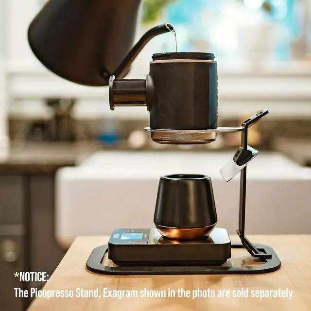 Alt view image 4 of 7 - Picopresso Portable Espresso Maker Bundled with Protective Case, Pro-level Specialty Coffee Machine, Compatible Ultra-fine Grind, Manually Operated Travel Coffee Maker