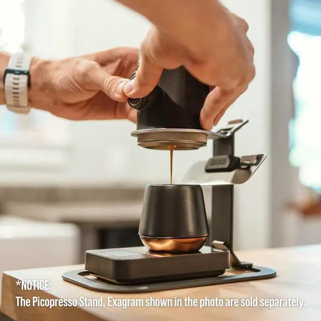 Alt view image 7 of 7 - Picopresso Portable Espresso Maker Bundled with Protective Case, Pro-level Specialty Coffee Machine, Compatible Ultra-fine Grind, Manually Operated Travel Coffee Maker