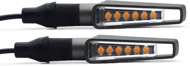 Alt view image 3 of 4 - DC12V 4Pcs Motorcycle Indicator Lights Flowing 6pcs LED Bulbs Turn Signal Lights Blinkers for Motorcycles, Scooters, Quad Wheelers, Off-Road Vehicles(Space Grey 4pcs)