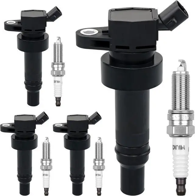 Main image of UF652 Ignition Coil Pack & Iridium Spark Plugs Set of 4 Compatible with 2012-2021 Hyundai Accent, 2012-2017 Hyundai Veloster, 2012-2013 Dodge Attitude, 2012-2019 Kia Rio, 2012-2019 Kia Soul
