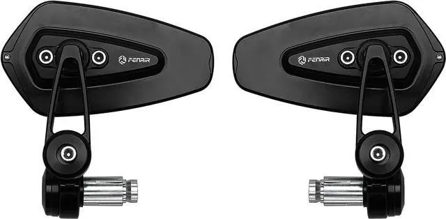 Main image of CNC Aluminum Alloy Cafe Racer Black Motorcycle Bar End Mirrors Side Folding 22MM 7/8" inch Handlebar Mirror Universal Rear View For M6/M8 Standard Super Sport Naked Street Bike Scooter Minimoto