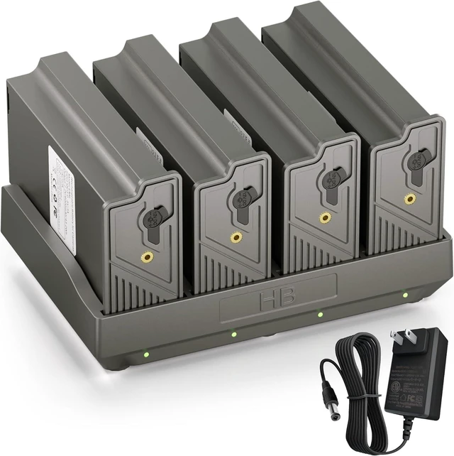 Main image of 4Pack 6000mAh Rechargeable Reveal Lithium Battery Pack with Charger