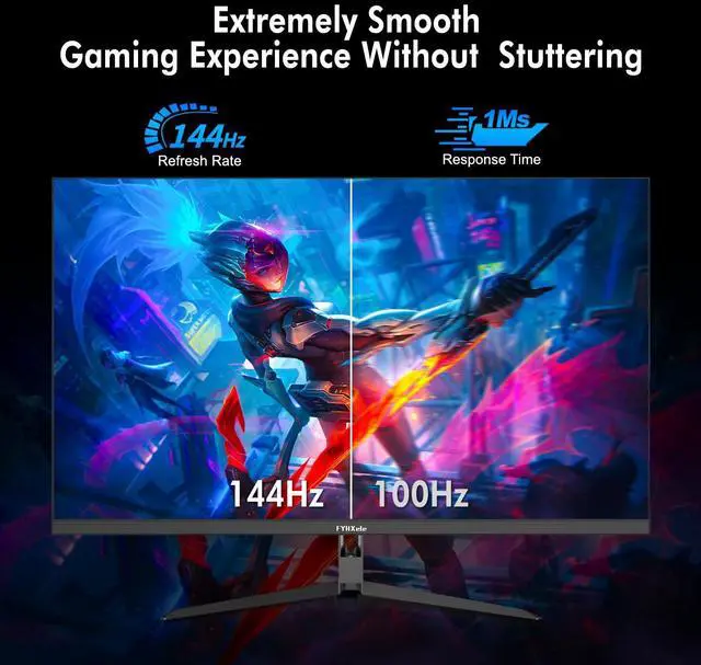 FYHXele 32 inch 4K Gaming Monitor, UHD Fast IPS Panel 144Hz