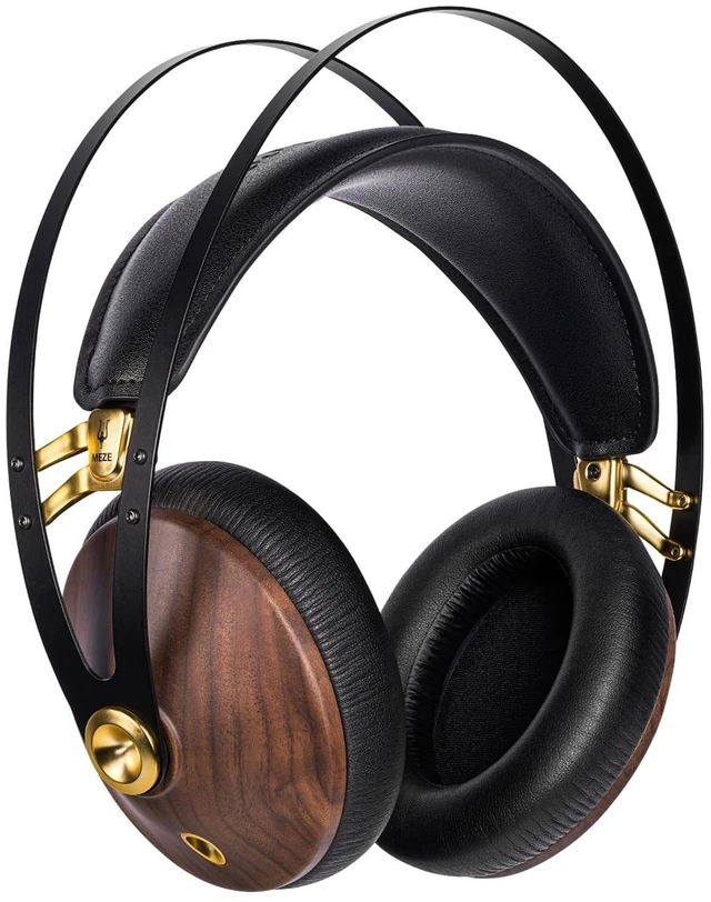 Main image of MEZE AUDIO ^^ 99 Classics Walnut Gold ^^ Wooden Closed-Back Headphones for Audiophiles ^^ Gaming ^^ Podcasts ^^ Home Office ^^ Wired Over-Ear Headphones with Mic and Self Adjustable Headband