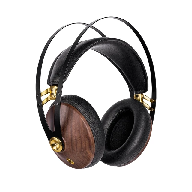 Alt view image 4 of 5 - MEZE AUDIO ^^ 99 Classics Walnut Gold ^^ Wooden Closed-Back Headphones for Audiophiles ^^ Gaming ^^ Podcasts ^^ Home Office ^^ Wired Over-Ear Headphones with Mic and Self Adjustable Headband