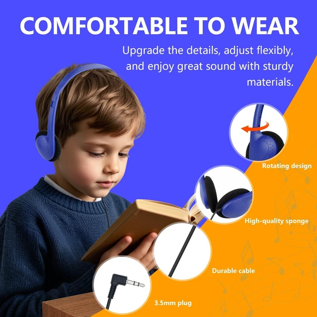 Alt view image 3 of 5 - YFSFQS Classroom Kids Headphones Bulk 18 Pack for School Students Children Teen Boys Girls, Wholesale Bulk Headphones for Classroom Earphones 3.5mm Jack (Mix Colors)