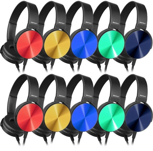 Main image of MKDTNJT Classroom Headphones Bulk 10 Pack for Kids School