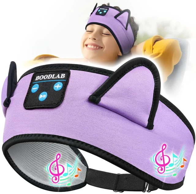 Main image of Boodlab Kids Headphones Headband Wireless, Kids Bluetooth Headband, Baby Headphones with Thin Speakers & Wired Playback 3.5 MM Jack, Perfect Toddlers & Children's Earphones for Home, School & T