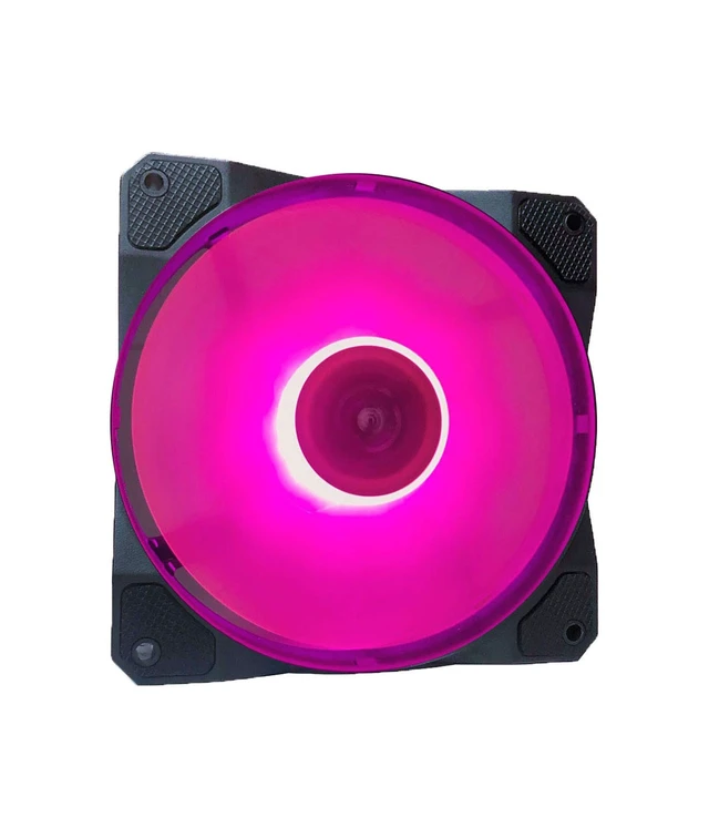 Alt view image 2 of 5 - APEVIA CO1012L-PK Cosmos 120mm Pink LED Case Fan, Ultra Silent, 10 Pack
