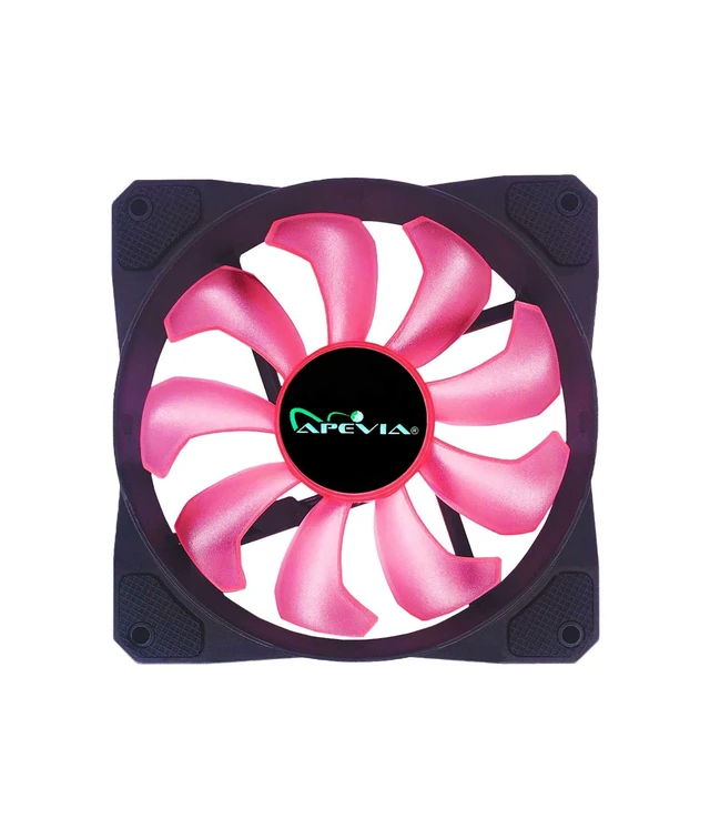 Alt view image 3 of 5 - APEVIA CO1012L-PK Cosmos 120mm Pink LED Case Fan, Ultra Silent, 10 Pack