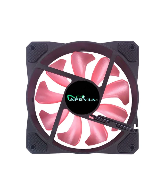 Alt view image 4 of 5 - APEVIA CO1012L-PK Cosmos 120mm Pink LED Case Fan, Ultra Silent, 10 Pack