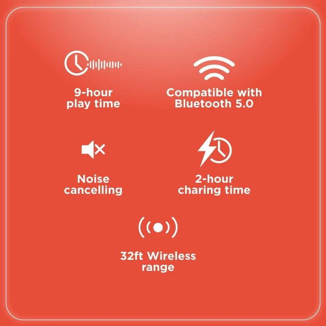 Alt view image 4 of 5 - RadioShack Buzzer Wireless Headphones ANC, Bluetooth 5.0, 9-Hour Battery Grey