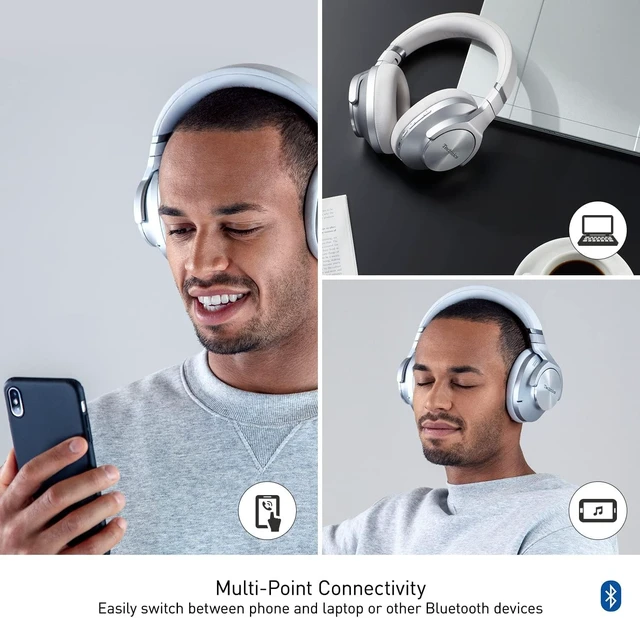Alt view image 3 of 5 - Panasonic Technics Wireless Noise Cancelling Headphones, EAH-A800, Silver