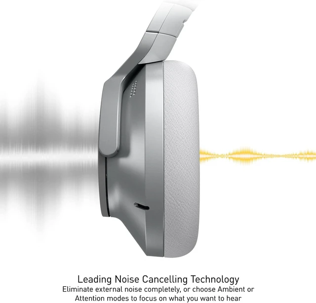 Alt view image 4 of 5 - Panasonic Technics Wireless Noise Cancelling Headphones, EAH-A800, Silver