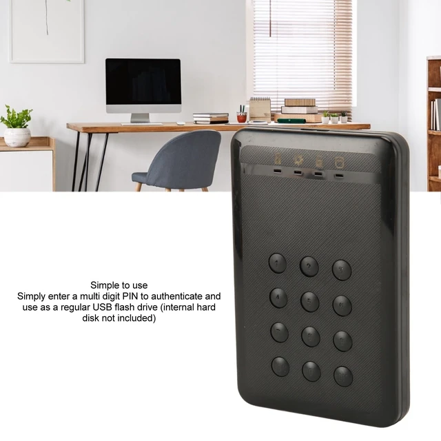 Alt view image 2 of 5 - FOSA USB Encrypted Hard Drive Enclosure, 2.5inch USB3.0 SATA Password Access Hardware Encrypted Portable Enclosure