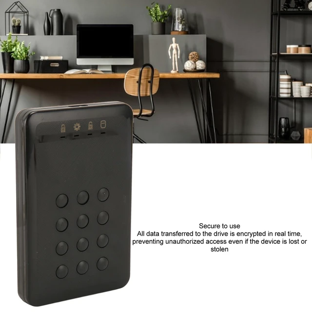 Alt view image 3 of 5 - FOSA USB Encrypted Hard Drive Enclosure, 2.5inch USB3.0 SATA Password Access Hardware Encrypted Portable Enclosure