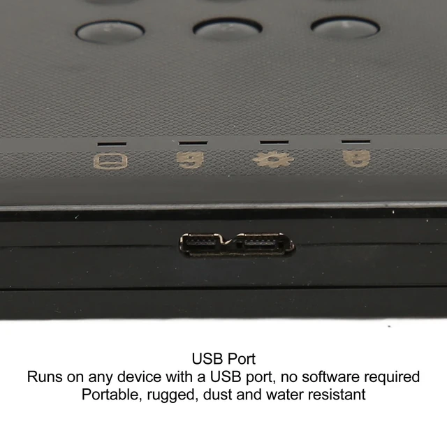 Alt view image 5 of 5 - FOSA USB Encrypted Hard Drive Enclosure, 2.5inch USB3.0 SATA Password Access Hardware Encrypted Portable Enclosure