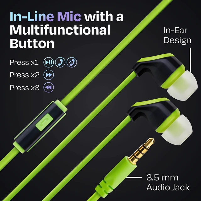 Alt view image 4 of 5 - JustJamz 100x Multipack ^^ Bulk Earbuds with Microphone, for Schools, Classroom, Libraries, Museums, etc., Wired in-Ear Earphones with Mic for Kids, Teenagers & Adults, Affordable Bulk Headphones