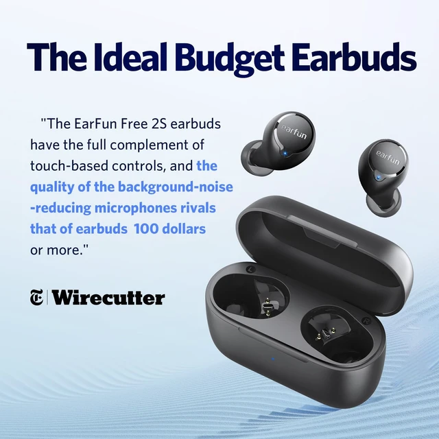 Alt view image 2 of 5 - EarFun Free 2S Wireless Earbuds, Bluetooth Earbuds with Deep Bass