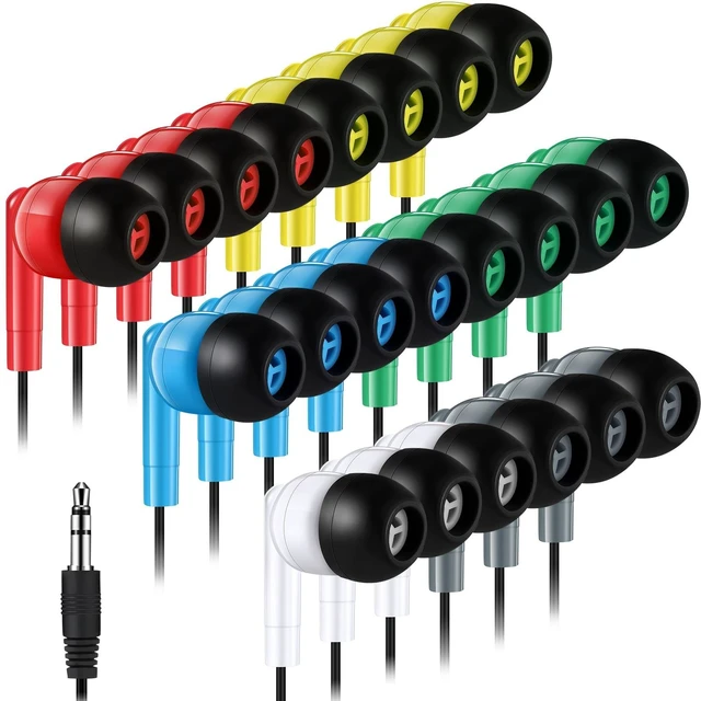 Main image of Konohan 60 Pack Wired Earbuds Bulk with 3.5mm Jack, Bright