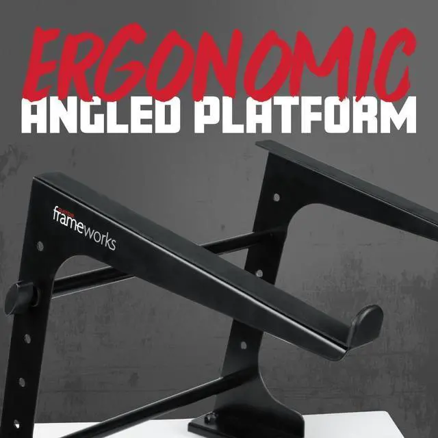 Alt view image 4 of 7 - Gator Frameworks Portable Desktop Laptop/DJ Controller Stand with Fixed Height, (GFWLAPTOP1000)