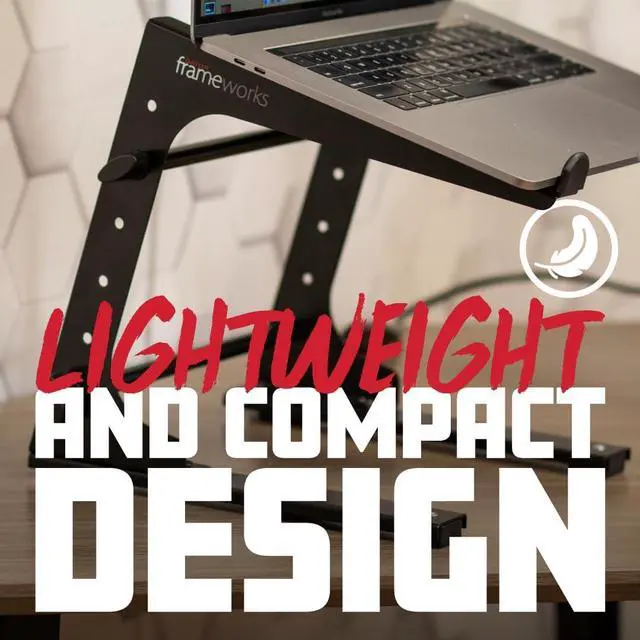 Alt view image 5 of 7 - Gator Frameworks Portable Desktop Laptop/DJ Controller Stand with Fixed Height, (GFWLAPTOP1000)