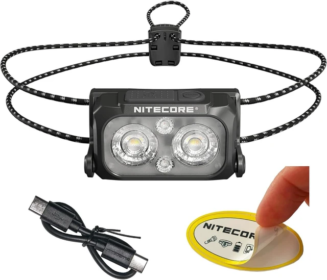 Main image of NU25 UL 400 Lumens Ultra Lightweight Headlamp USB-C Rechargeable Sticker for Back Packing Camping and Running
