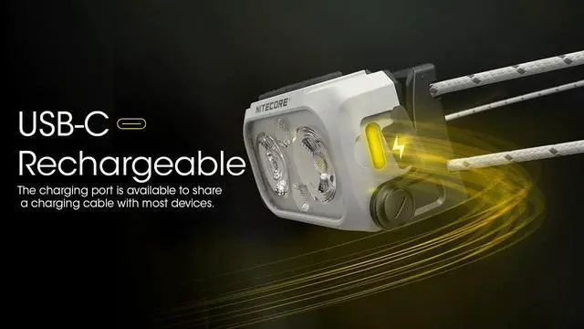Alt view image 4 of 7 - Nitecore NU21 Running Headlamp, 360 Lumen Ultralight USB Rechargeable with White and Red LEDs and a Sticker (White)