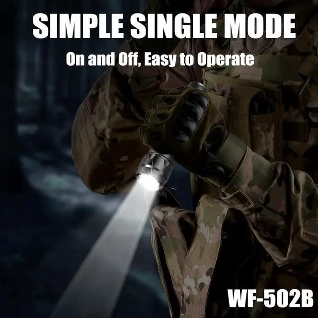 Alt view image 3 of 7 - ULTRAFIRE LED Flashlight with Holster,WF-502B 1000Lumen Single Mode Mini Flashlight, Duty Belt Tactical Flashlight Holster,Outdoor Handheld Flashlight Include UFB26 and Charger