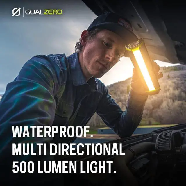 Alt view image 2 of 6 - Goal Zero 500 Lumen Torch Light, Multi-Use Weatherproof LED Flashlight and Solar Lantern  Portable Rechargeable Spotlight and Floodlight with Built-In Solar Panel