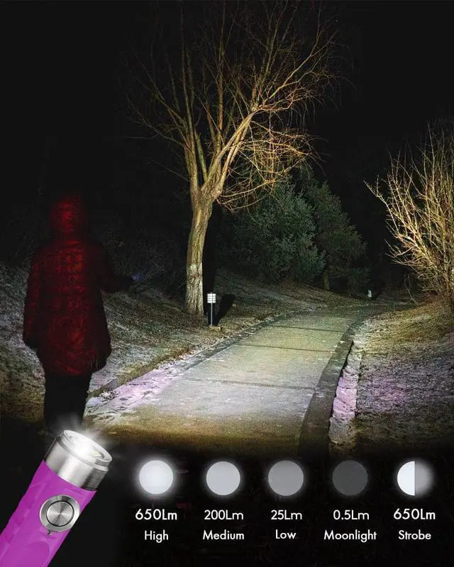 Alt view image 3 of 7 - RovyVon Aurora A1 G4 Rechargeable Keychain Flashlights USB C, 650lumens Bright Mini EDC Flashlight IPx6 Multi Functions Small Pocket Flashlight, Outdoor Camping Essentials EDC Gear for Men Women