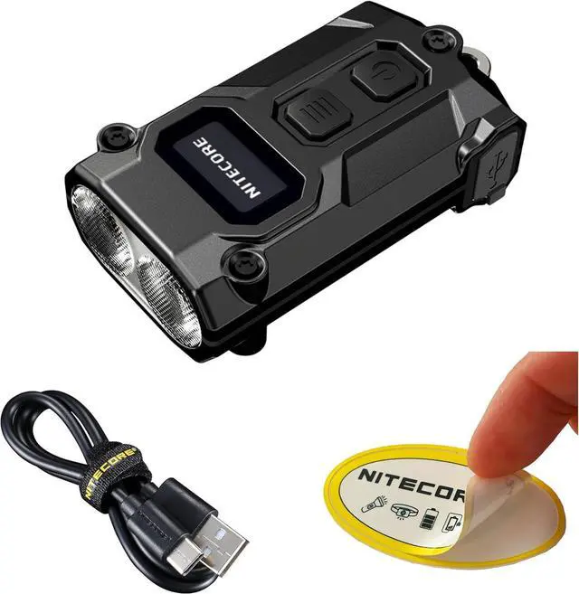 Main image of Nitecore TINI 3 600 Lumen EDC Keychain Flashlight, USB-C Rechargeable Lightweight with Multiple Color Temperatures Output (Warm, Neutral White, Cool White) and NSticker (Black)