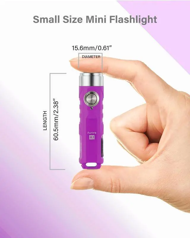 Alt view image 6 of 7 - RovyVon Aurora A1 G4 Rechargeable Keychain Flashlights USB C, 650lumens Bright Mini EDC Flashlight IPx6 Multi Functions Small Pocket Flashlight, Outdoor Camping Essentials EDC Gear for Men Women
