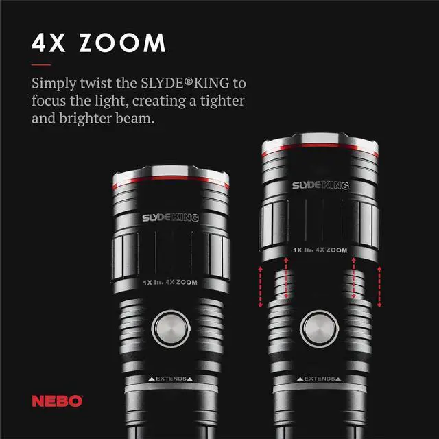 Alt view image 3 of 6 - NEBO SLYDE KING Flashlight | High Lumens, Rechargeable COB Work Light & LED Flashlight, Waterproof, Magnetic Base, Great for Camping & Hunting, Includes Charging Cable
