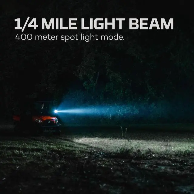Alt view image 2 of 6 - NEBO Master Series SL25 Rechargeable Spotlight & Floodlight | 600 Lumens, 10.5 Hour Run Time, 1/4 Mile Beam Flashlight, Waterproof, Powerful Magnetic Base, Includes Charging Cable