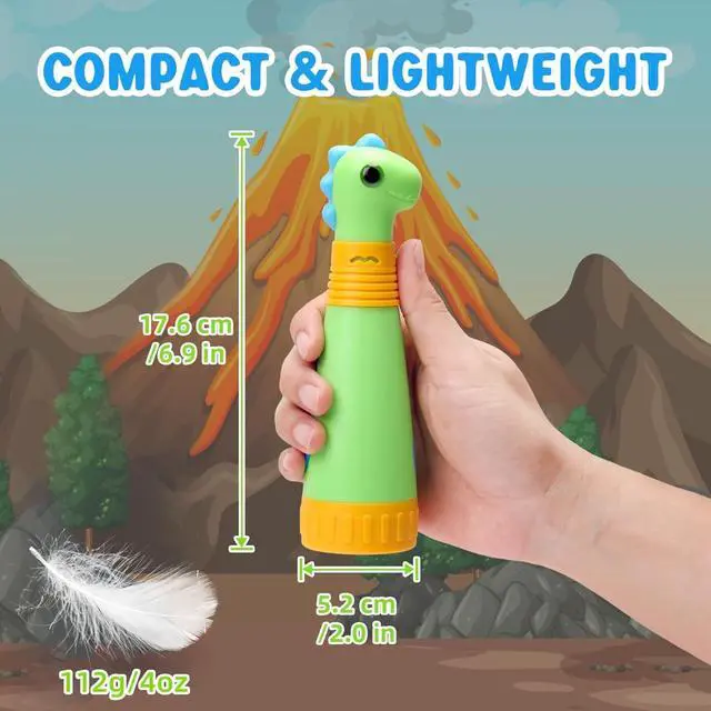 Alt view image 4 of 7 - COSOOS Rechargeable Dinosaur Flashlight for Kids, Roar Mode, Kids Flashlight Toys, Outdoor Camping Gear Accessories, Birthday Gift Easter Basket Stuffers for Kids 3 4 5 6 7 8 9 10 Years Boys Girls