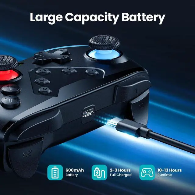 Alt view image 6 of 6 - VOYEE Switch Controllers Compatible with Switch/Lite/OLED, Programming Wireless Pro Controller with Motion Control, Vibration, Wake-up, Turbo, Screenshot